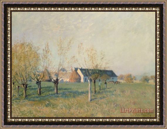Alfred Sisley The Farm Framed Painting