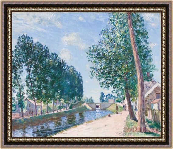 Alfred Sisley The Loing Canal at Moiret Framed Painting