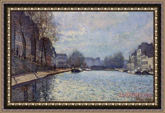 Alfred Sisley View of the Canal Saint-Martin Paris Framed Painting