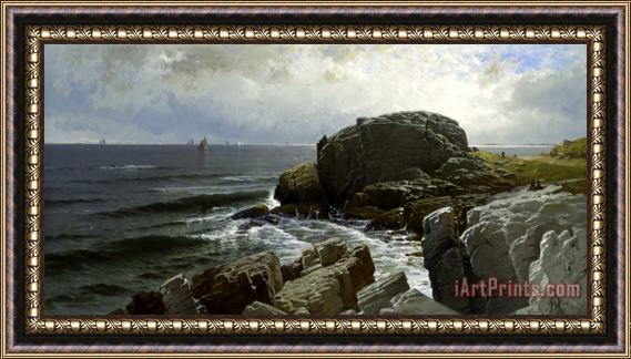 Alfred Thompson Bricher Castle Rock, Marblehead Framed Painting