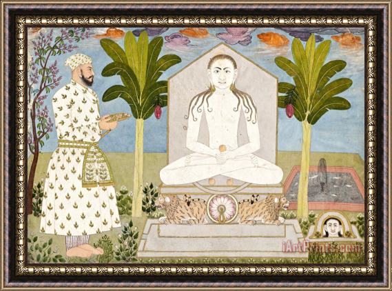 Ali Reza Rai Sabha Chand at a Jain Shrine Framed Painting