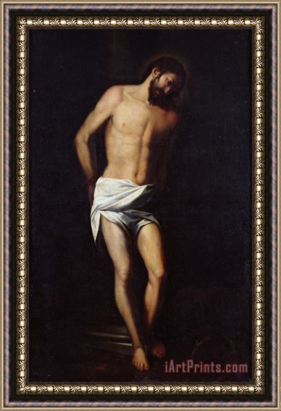 Alonso Cano Christ bound to the column Framed Painting
