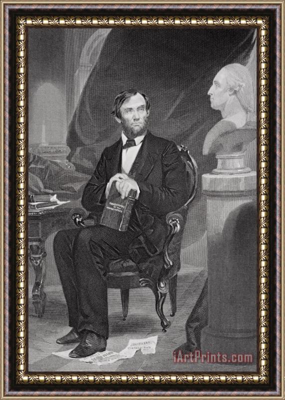 Alonzo Chappel Portrait Of Abraham Lincoln Framed Painting