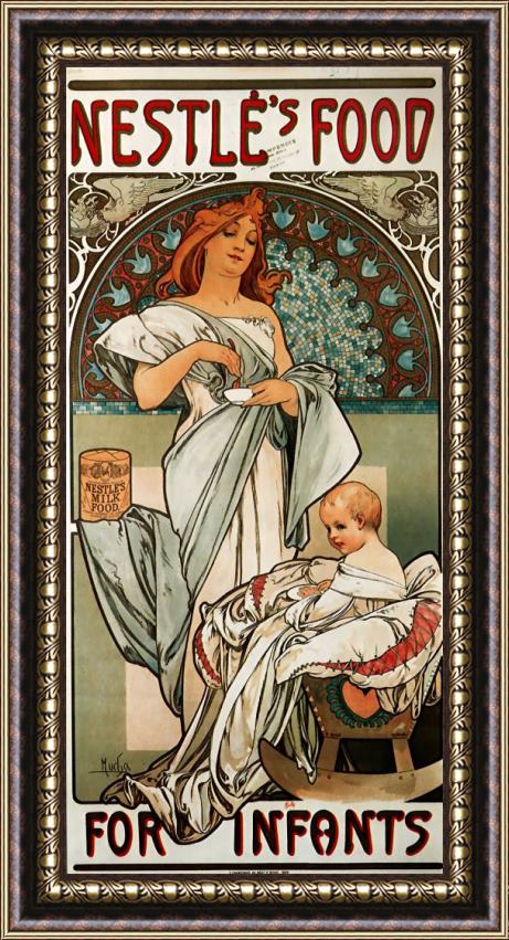 Alphonse Maria Mucha Nestle's Food for Infants Framed Painting