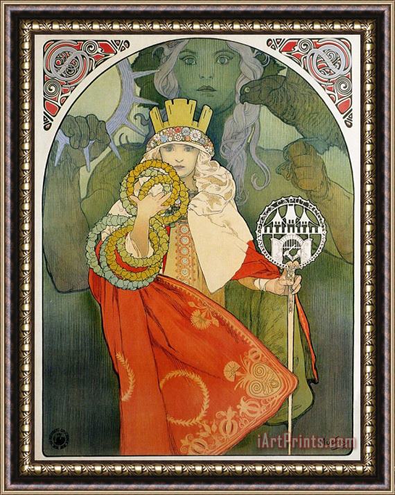 Alphonse Marie Mucha 6th Sokol Festival 1912 Framed Painting