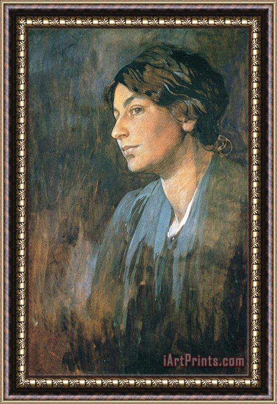 Alphonse Marie Mucha Portrait of Marushka Artist's Wife 1905 Framed Print