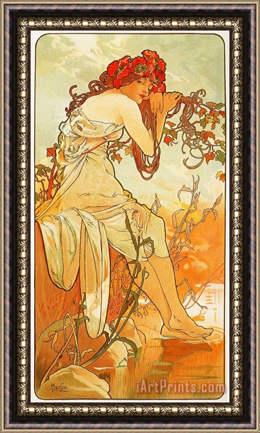 Alphonse Marie Mucha Summer 1896 Framed Print