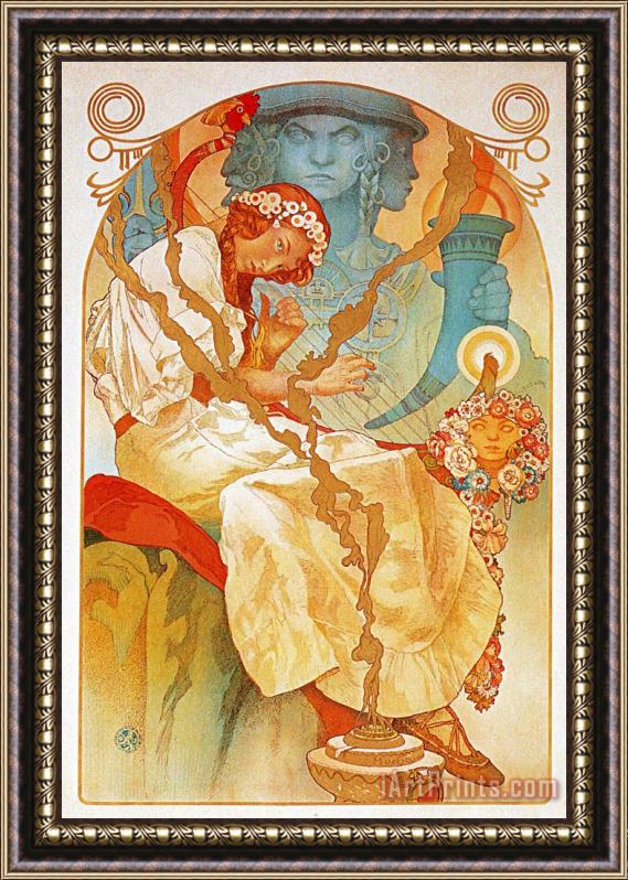 Alphonse Marie Mucha The Slav Epic 1928 Framed Painting