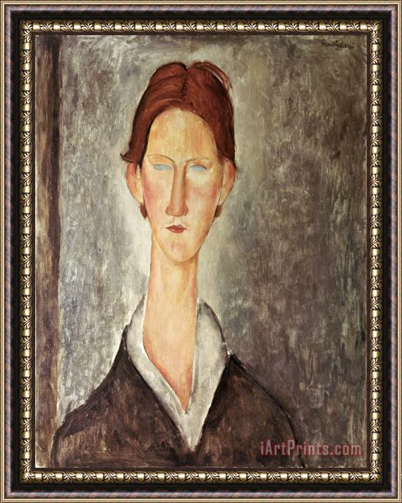 Amedeo Modigliani Portrait of a Student Framed Print