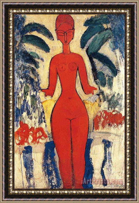 Amedeo Modigliani Standing Nude Framed Painting