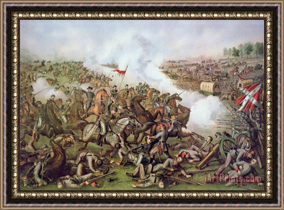 American School Battle of Five Forks Virginia 1st April 1865 Framed Painting