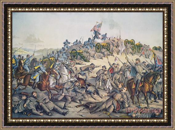 American School Battle of Nashville December 15-16th 1864 Framed Painting