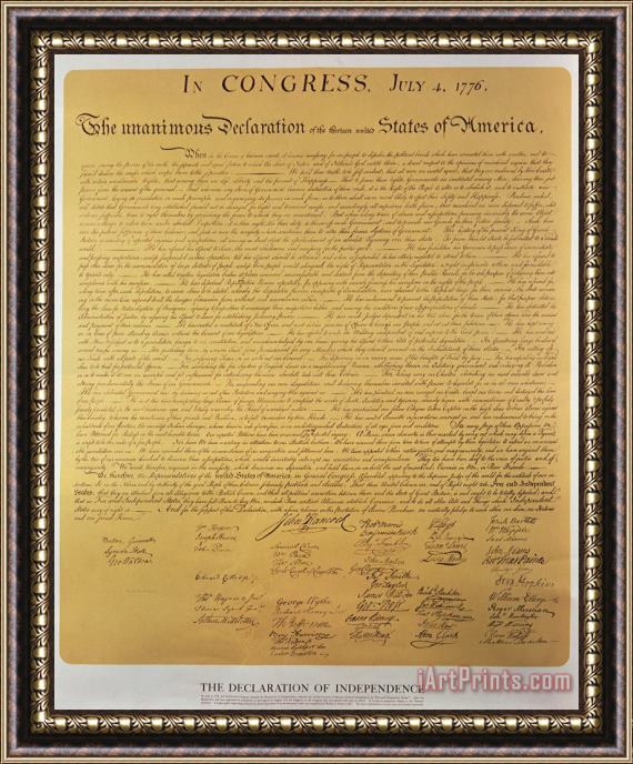 American School Declaration of Independence Framed Painting