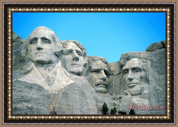 American School Mount Rushmore Framed Painting
