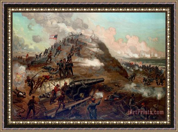 American School Second Battle Of Fort Fisher Framed Painting