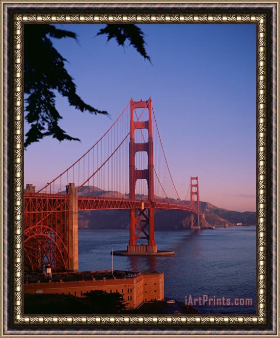American School View of the Golden Gate Bridge Framed Painting