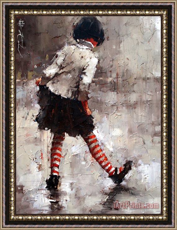 Andre Kohn Dancing in The Rain Framed Painting