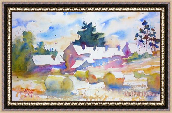 Andre Mehu Farms isle of Groix Brittany Framed Painting