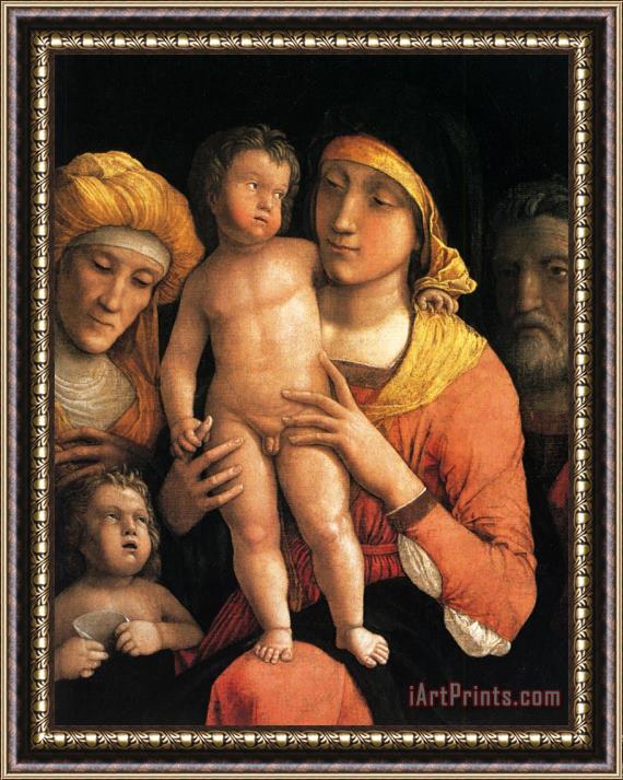 Andrea Mantegna The Holy Family with Saint Elizabeth And The Infant John The Baptist Framed Print