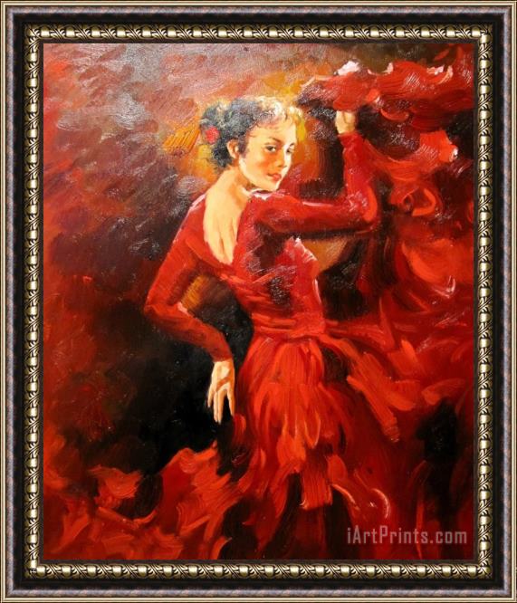 Andrew Atroshenko Crimson Dancer Framed Print