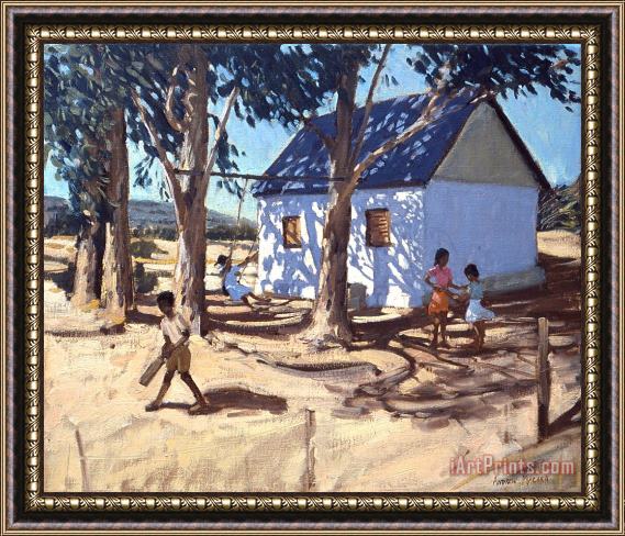 Andrew Macara Little white house Karoo South Africa Framed Painting