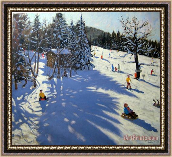 Andrew Macara Mountain hut Framed Painting