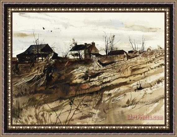 andrew wyeth Chester County Farm, 1947 Framed Painting