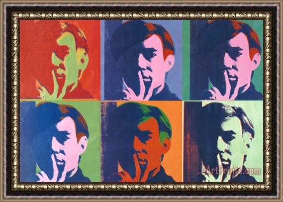 Andy Warhol A Set of Six Self Portraits 1967 Framed Print