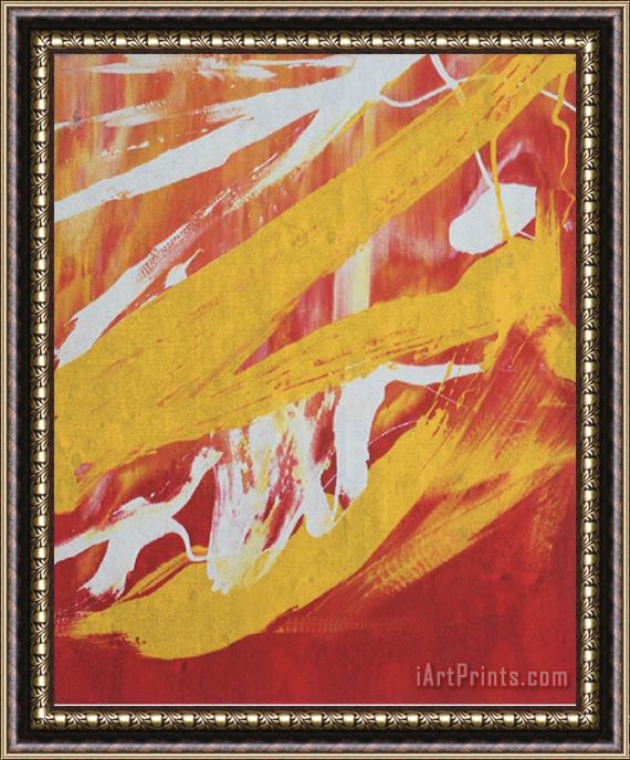 Andy Warhol Abstract Painting C 1982 Yellow Red White Framed Print