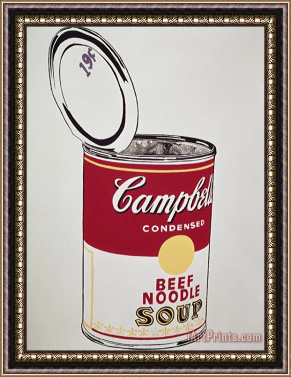 Andy Warhol Big Campbell's Soup Can C 19 Cents C 1962 Framed Painting