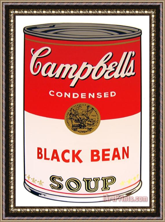 Andy Warhol Campbell's Soup Black Bean Framed Print