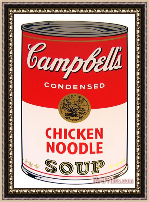Andy Warhol Campbell's Soup Chicken Noodle Framed Painting
