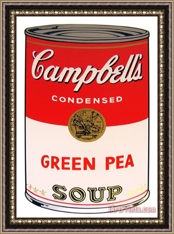 Andy Warhol Campbell's Soup Green Pea Framed Painting