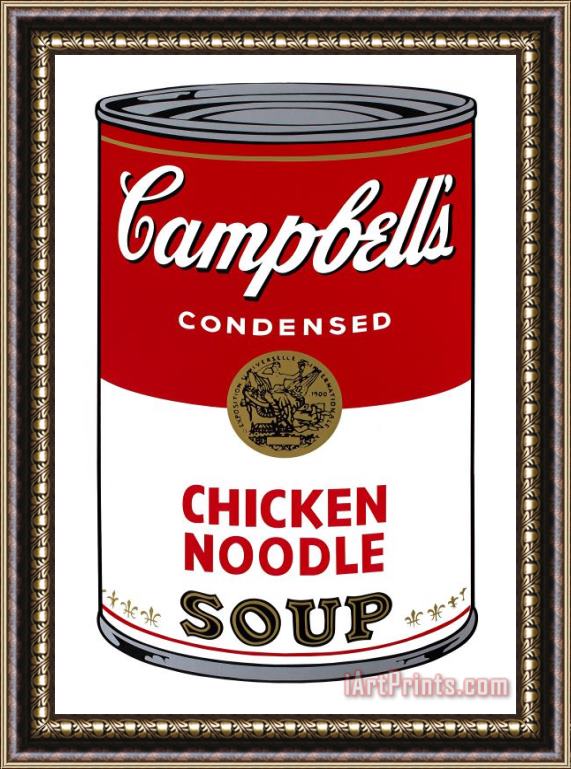 Andy Warhol Campbell's Soup I Chicken Noodle C 1968 Framed Painting
