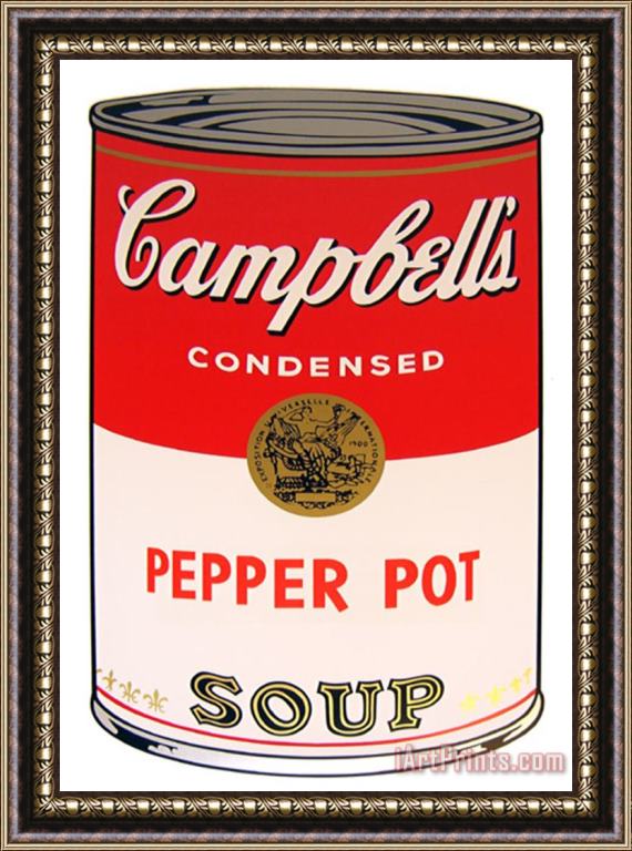 Andy Warhol Campbell's Soup Pepper Pot Framed Painting