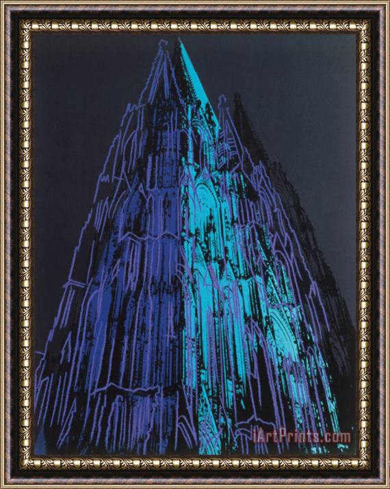 Andy Warhol Cologne Cathedral C 1985 Blue Framed Print