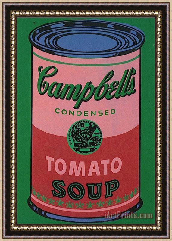 Andy Warhol Colored Campbell's Soup Can C 1965 Red Green Framed Print