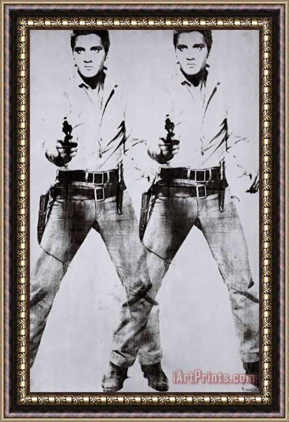 Andy Warhol Double Elvis C 1963 Framed Painting
