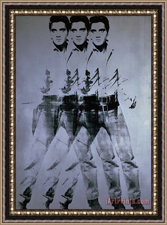 Andy Warhol Elvis 1963 Triple Elvis Framed Print