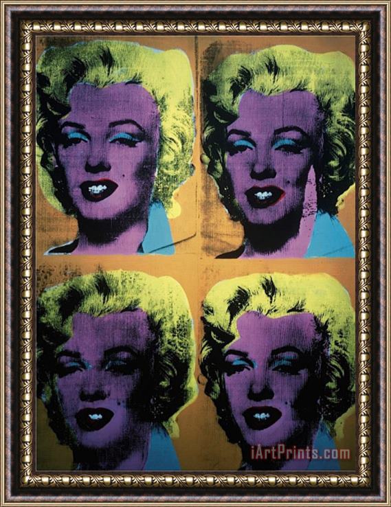 Andy Warhol Four Marilyns C 1962 Framed Painting