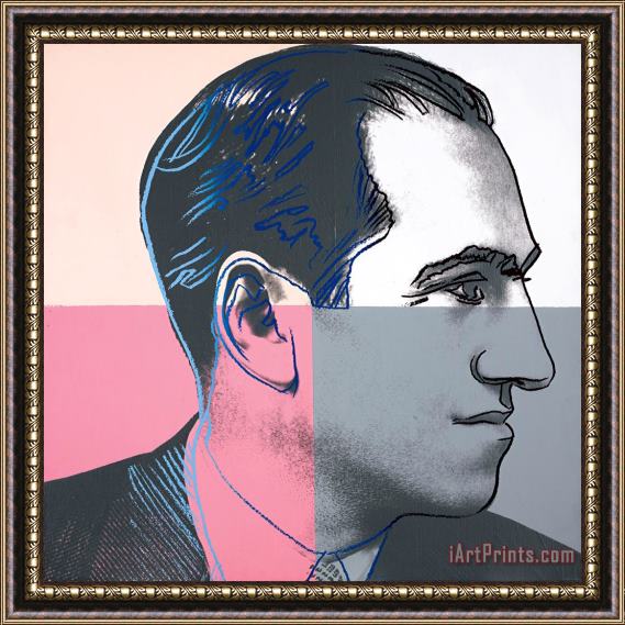 Andy Warhol George Gershwin (from Ten Portraits of Jews of The Twentieth Century) Framed Painting