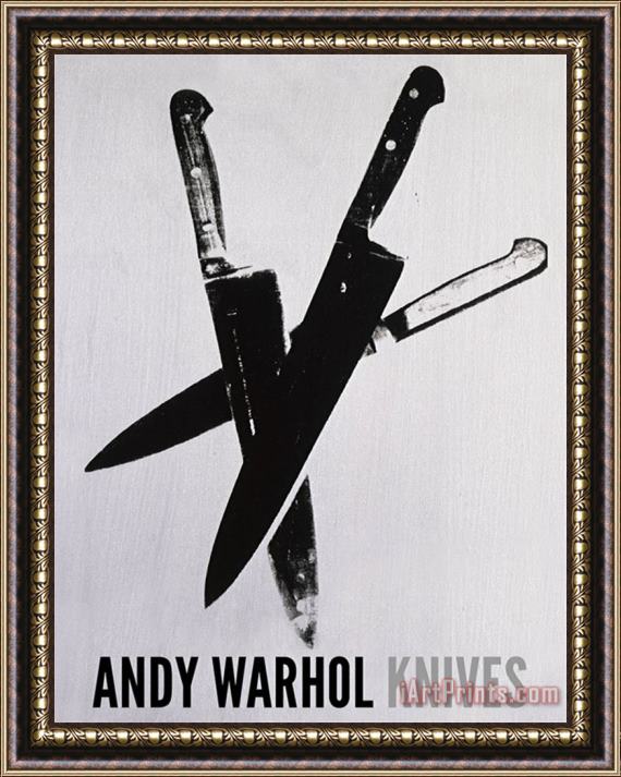 Andy Warhol Knives C 1981 82 Three Black Framed Painting