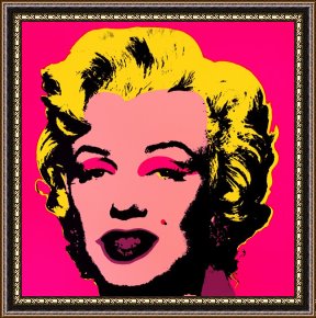Hot Framed Prints - Marilyn Monroe 1967 Hot Pink by Andy Warhol