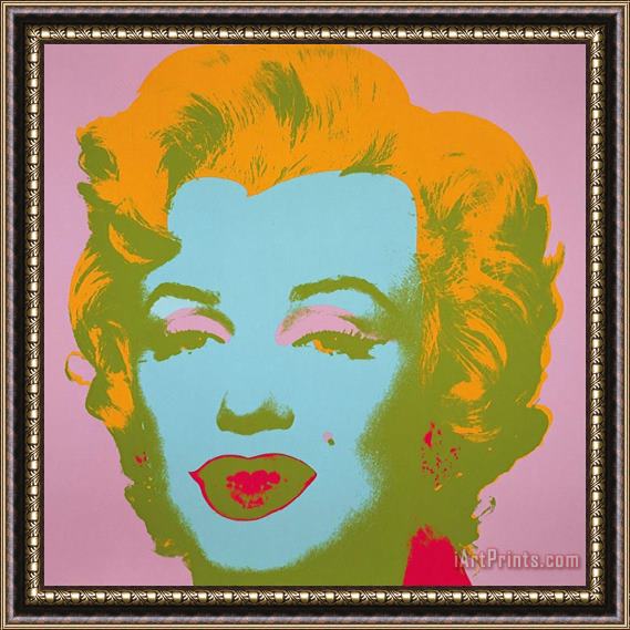 Andy Warhol Marilyn Monroe 1967 Pale Pink Framed Painting
