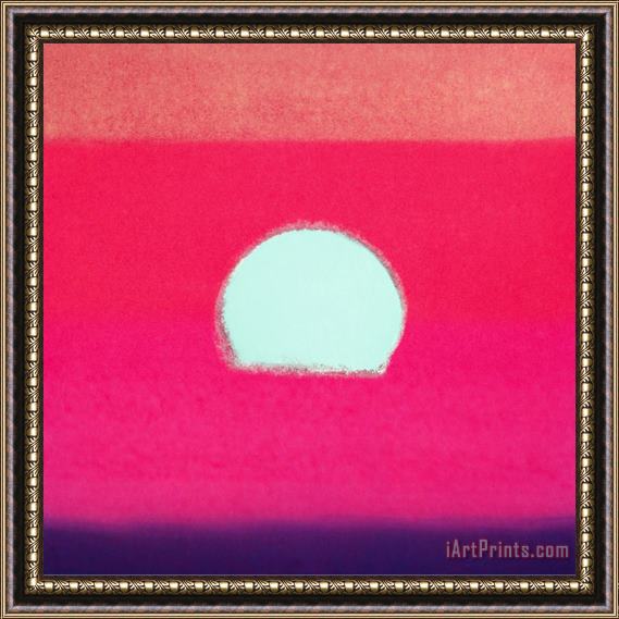 Andy Warhol Sunset C 1972 40 40 Fuchsia Framed Painting