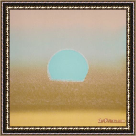 Andy Warhol Sunset C 1972 40 40 Gold Blue Framed Print