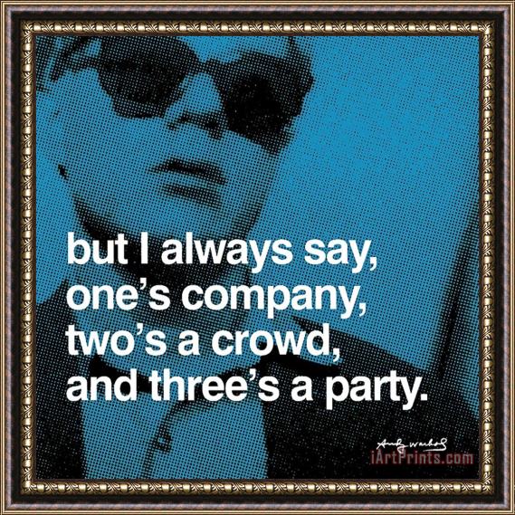Andy Warhol Three's a Party Framed Print