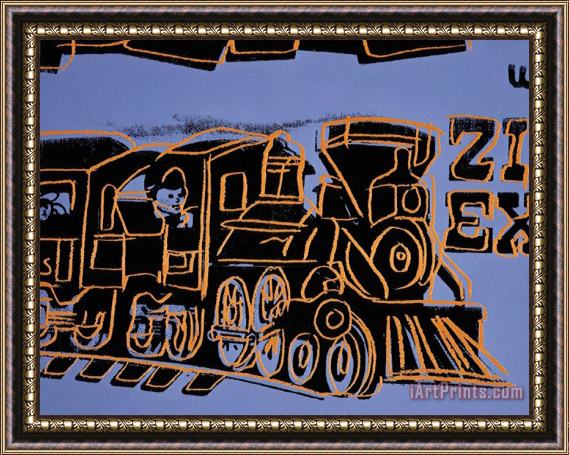 Andy Warhol Train C 1983 Framed Painting