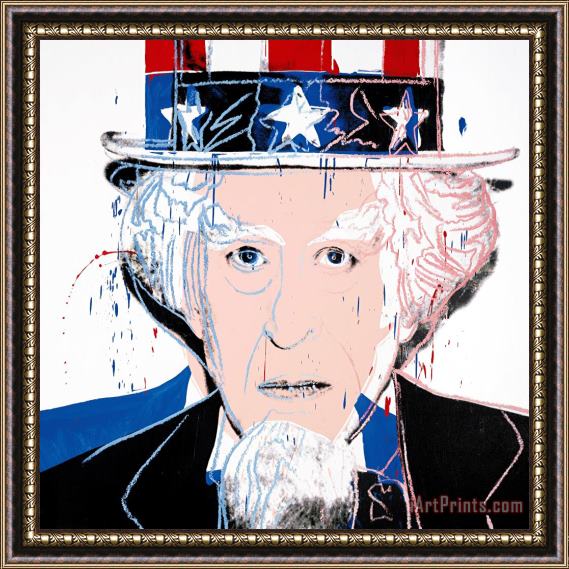 Andy Warhol Uncle Sam (from Myths) Framed Print