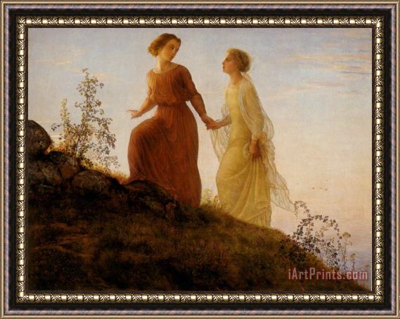 Anne Francois Louis Janmot The Poem of The Soul on The Mountain Framed Print